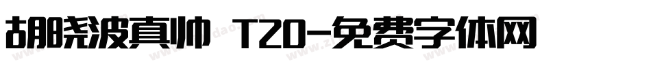 胡晓波真帅 T20字体转换
